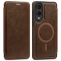 Miniatyrbillede 1 af 9: SKALO Samsung S25 Edge Slim Flip Cover - Mørkebrun