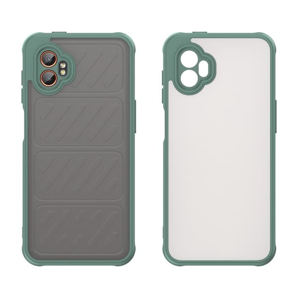 SKALO Samsung XCover7 Pro Color Bumper Frosted Suojakuori - Vihreä
