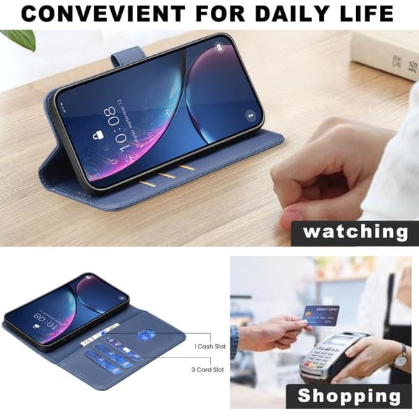 SKALO Samsung XCover7 Pro BINFEN COLOR BF17 Lompakkokotelo - Sininen