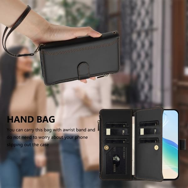 SKALO Samsung XCover7 Pro Stor Tegnebog 11-RUM Flip Cover - Sort