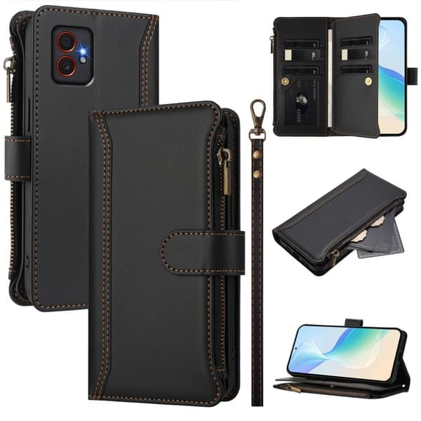 SKALO Samsung XCover7 Pro Stor Tegnebog 11-RUM Flip Cover - Sort