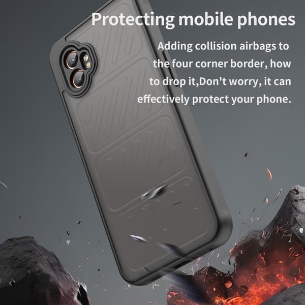 SKALO Samsung XCover7 Pro Color Bumper Frosted Suojakuori - Musta