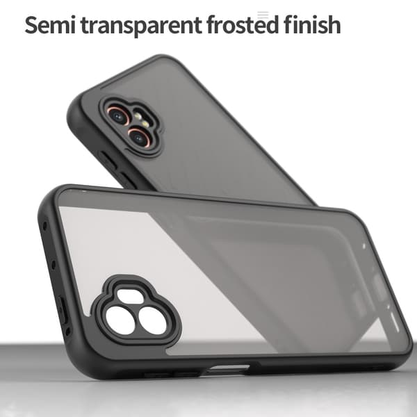SKALO Samsung XCover7 Pro Color Bumper Frosted Suojakuori - Musta