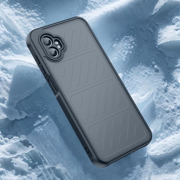 SKALO Samsung XCover7 Pro Color Bumper Frosted Suojakuori - Musta