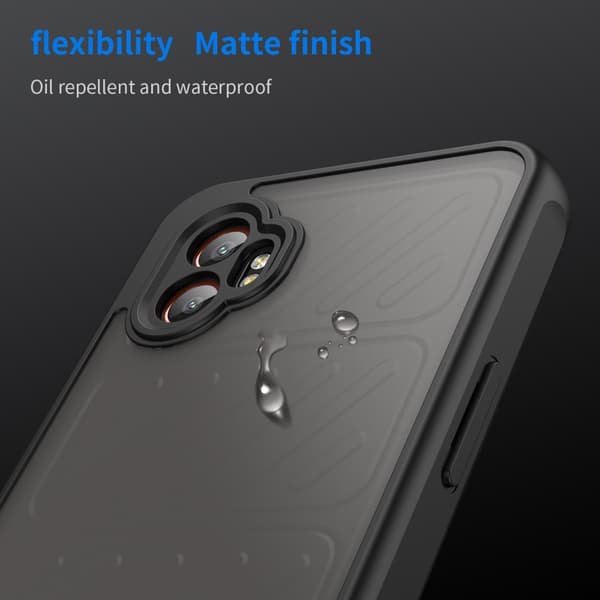SKALO Samsung XCover7 Pro Color Bumper Frosted Suojakuori - Musta