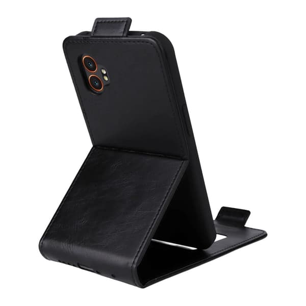 SKALO Samsung XCover7 Pro Pysty PU-nahka Suojakuori - Musta