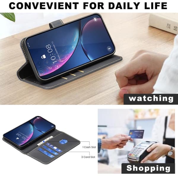 SKALO Samsung XCover7 Pro BINFEN COLOR BF17 Lompakkokotelo - Musta