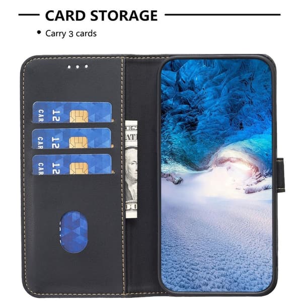 SKALO Samsung XCover7 Pro BINFEN COLOR BF17 Lompakkokotelo - Musta