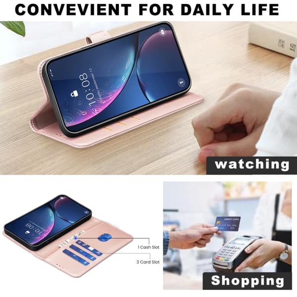 SKALO Samsung XCover7 Pro BINFEN COLOR BF17 Flip Cover - Rosa guld