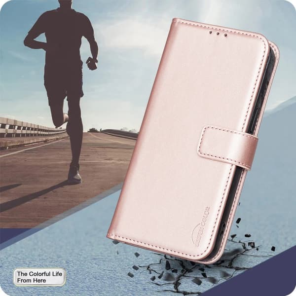 SKALO Samsung XCover7 Pro BINFEN COLOR BF17 Flip Cover - Rosa guld