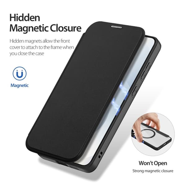 DUX DUCIS Samsung S25 Edge Skin X Pro Lompakkokotelo - Musta