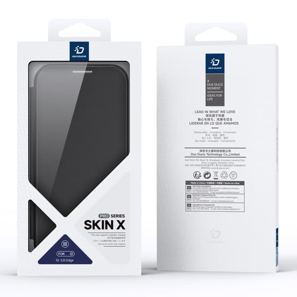DUX DUCIS Samsung S25 Edge Skin X Pro Lompakkokotelo - Musta