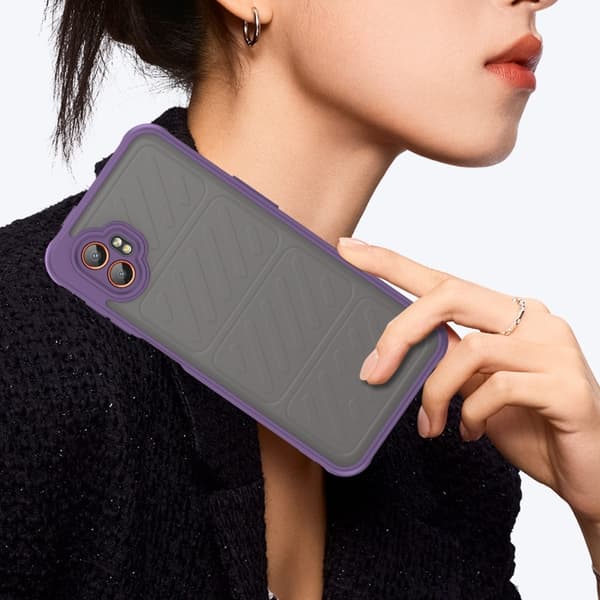 SKALO Samsung XCover7 Pro Color Bumper Frosted Suojakuori - Violetti