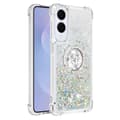 Pikkukuva 3 / 7: SKALO Samsung S25 Edge Juoksuhiekka Kimalle Rengas Suojakuori - Hopea