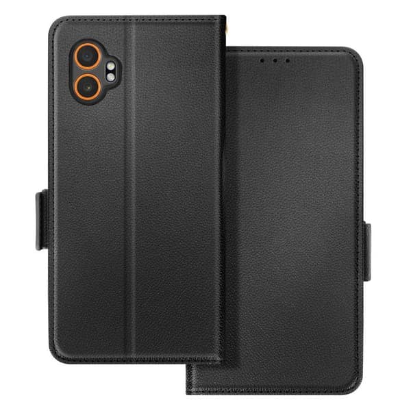 Fodral med lock för Galaxy XCover 7 Pro med handledsrem och plånboksstöd i svart