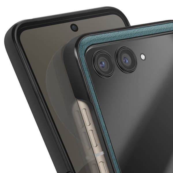 Coque Clapet för Motorola Razr 60 och 50 5G med Hängselskåda Grön