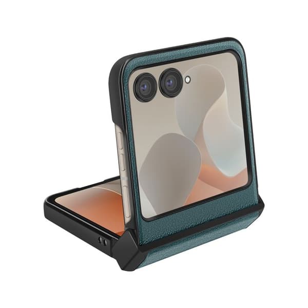 Coque Clapet för Motorola Razr 60 och 50 5G med Hängselskåda Grön