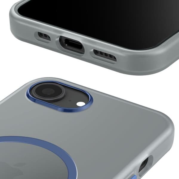 Coque MagSafe för iPhone 16e Mate Skydd 360° Blå