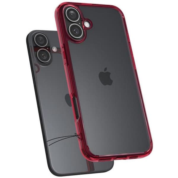 Coque - Spigen - iPhone 16 - Ultra Hybrid - Anti-gulning - Röd Crystal