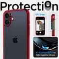 Miniatyrbild 2 av 5: Coque - Spigen - iPhone 16 - Ultra Hybrid - Anti-gulning - Röd Crystal