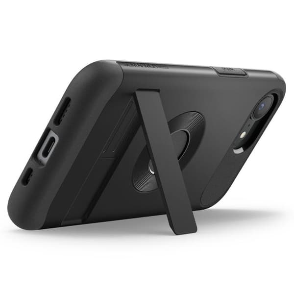 Coque för iPhone 16e - Spigen Slim Armor MagSafe - Svart