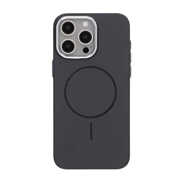 iPhone 15 Pro Max Mobilskal Carbonmönstrad - Svart
