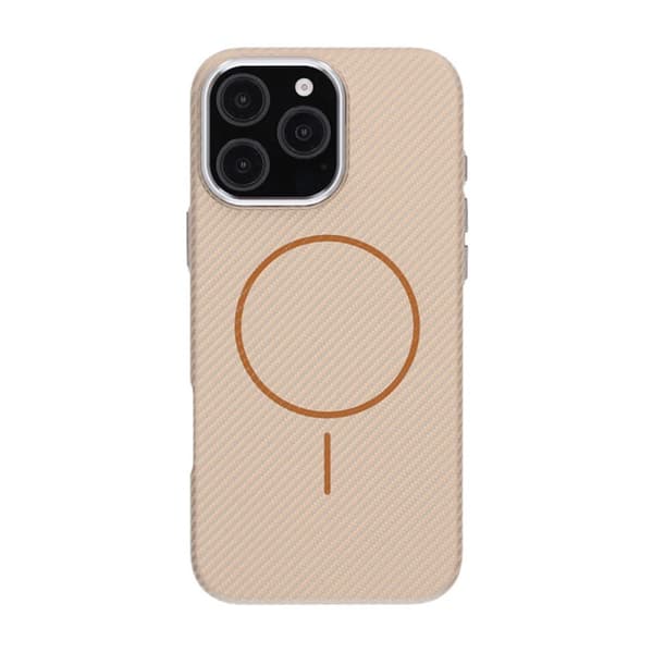 iPhone 16 Pro Max Mobilskal Carbonmönstrad - Guld