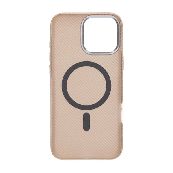 iPhone 16 Pro Max Mobilskal Carbonmönstrad - Guld