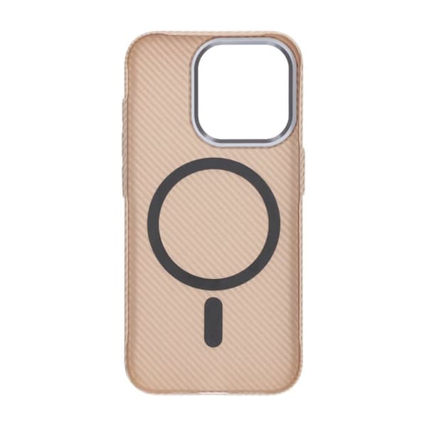 iPhone 15 Pro Mobilskal Carbonmönstrad - Guld