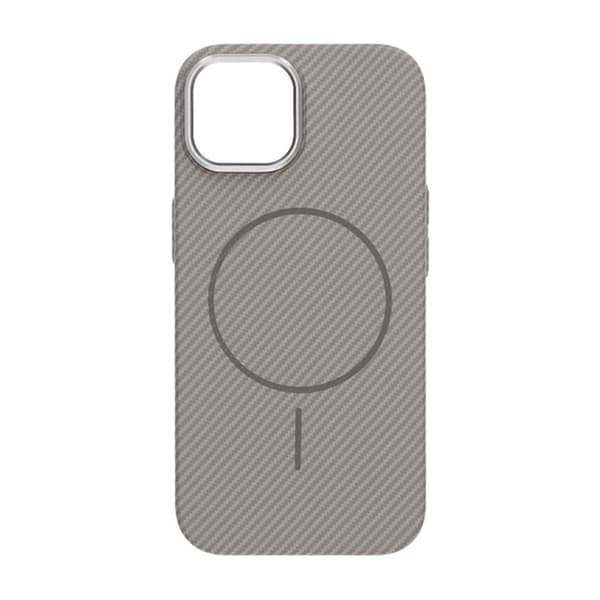 iPhone 15 Mobilskal Carbonmönstrad - Grå