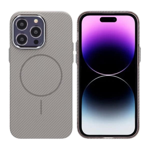 iPhone 14 Pro Mobilskal Carbonmönstrad - Grå