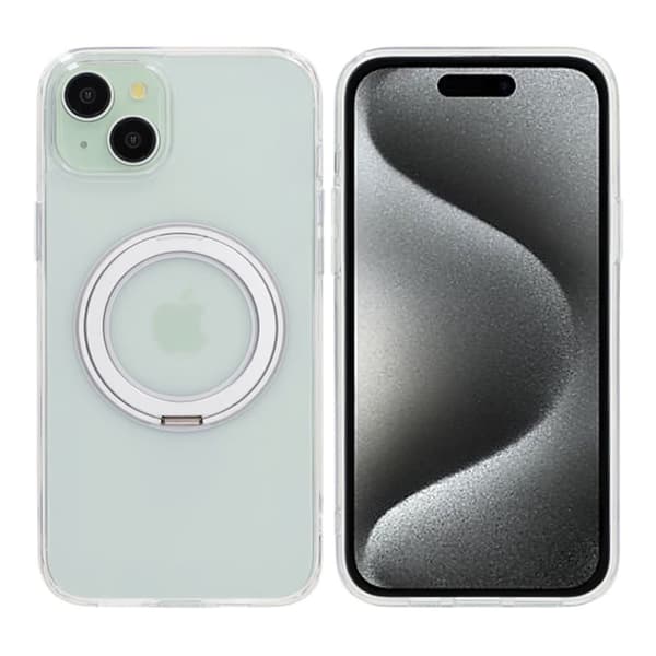 iPhone 15 Plus Mobilskal med Magsafe Stativ - Transparent