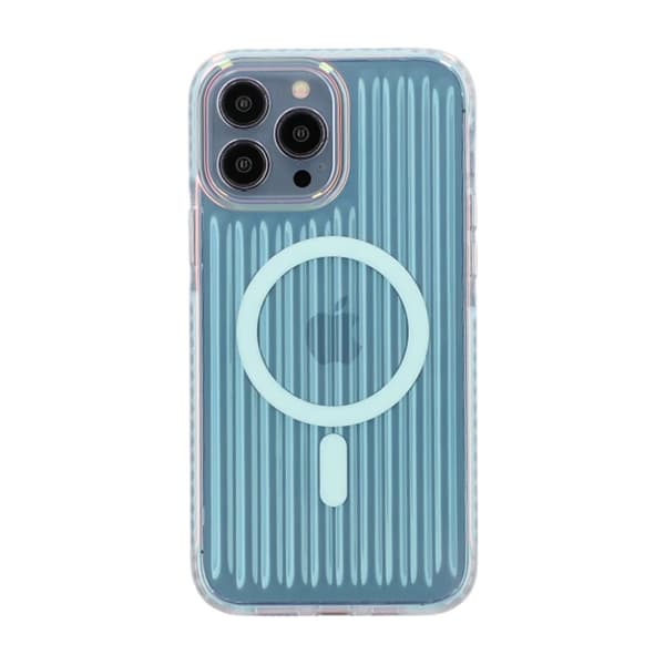 iPhone 13/12 Pro Max Stöttåligt Mobilskal Magsafe Reflektionsfärg - Blå
