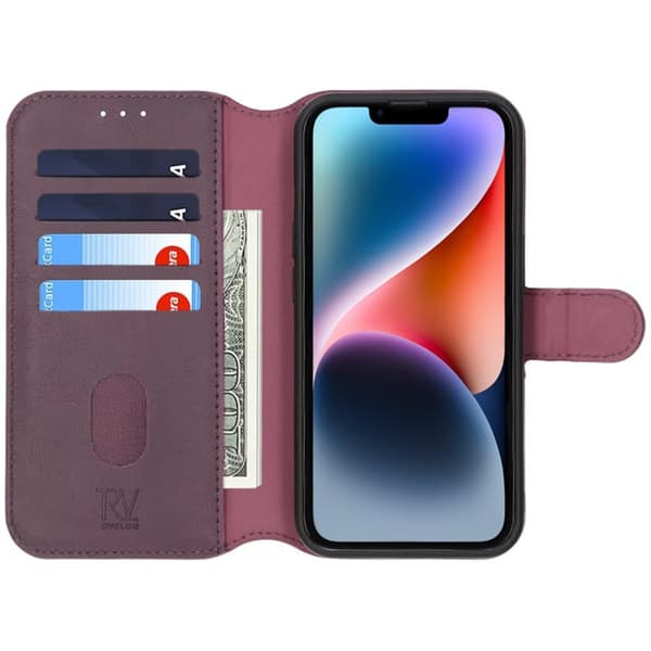 iPhone 13/14 Plånboksfodral Magent Rvelon - Lila
