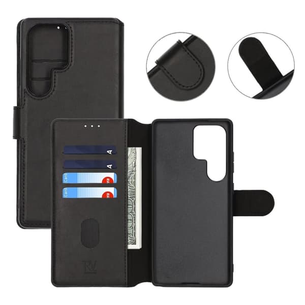 Samsung Galaxy S25 Ultra Plånboksfodral Rvelon - Svart