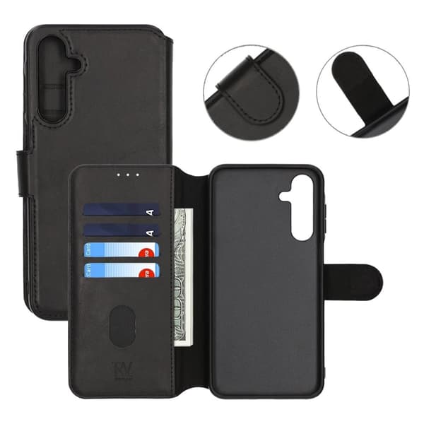 Samsung Galaxy S25 Plånboksfodral Rvelon - Svart