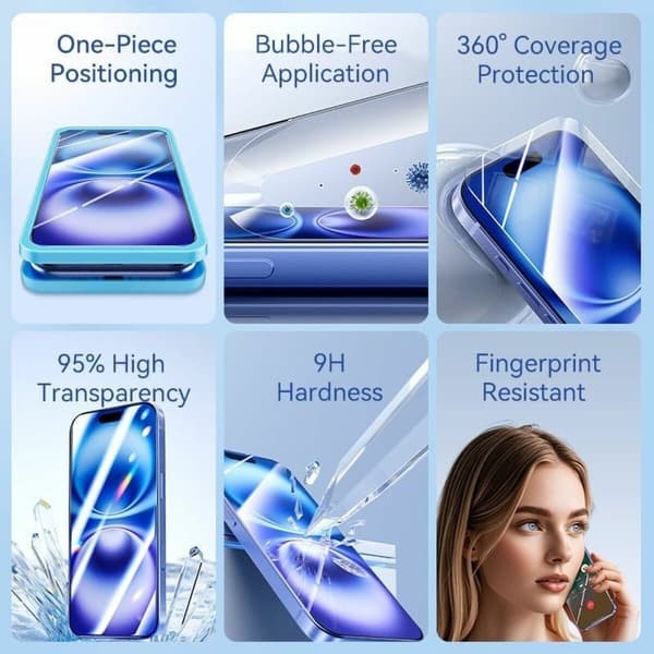 Karaistu lasi matkapuhelimen näytönsuoja Vention KUNTCC-30 iPhone 16