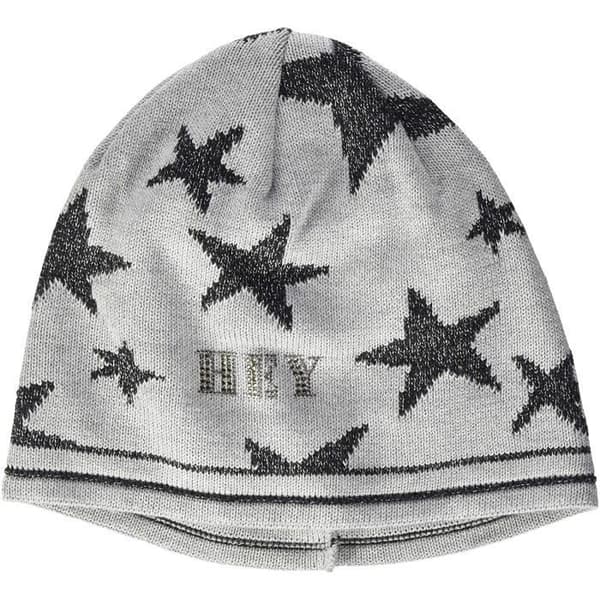 maximo 83578-208900, Mütze Glitzer Garn, Sterne, Strass Hey Bonnet, Grå (Graumeliert 5), 53 Fille - 83578-208900-5