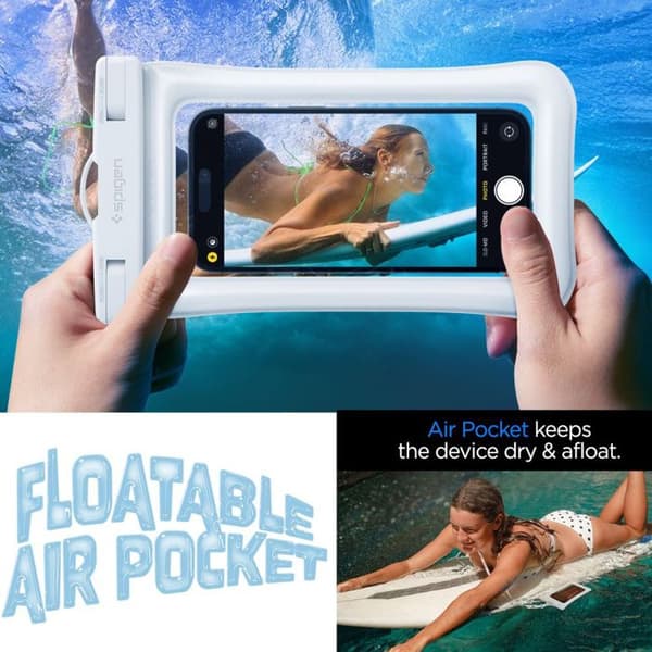 Universell telefonfodral - Spigen Vattentät A601 - Vit