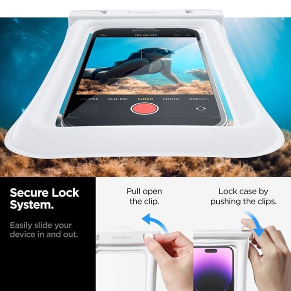 Universell telefonfodral - Spigen Vattentät A601 - Vit