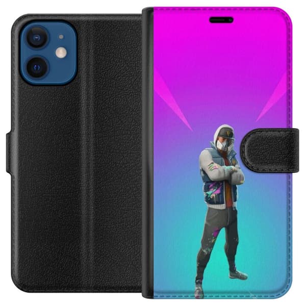 Apple iPhone 12 Lompakkokotelo musta ritari fortnite