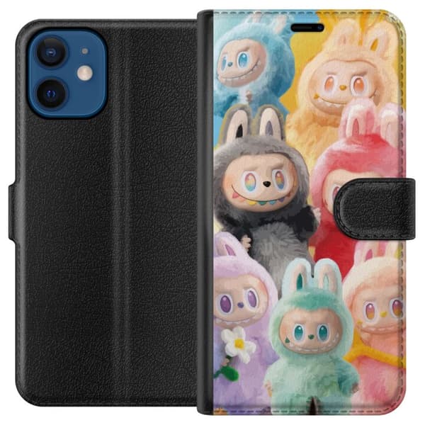 Apple iPhone 12 Tegnebogsetui Labubu Skitse Stil