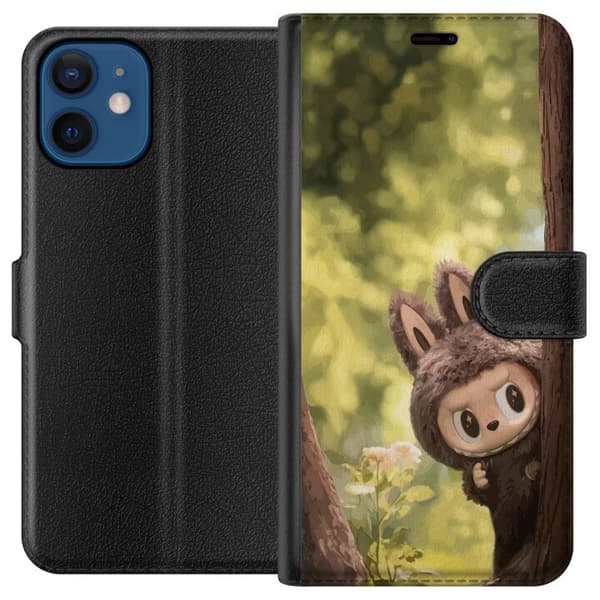 Apple iPhone 12 Lommeboketui Labubu Graffiti Vibes – Gatukunst i Monsterform