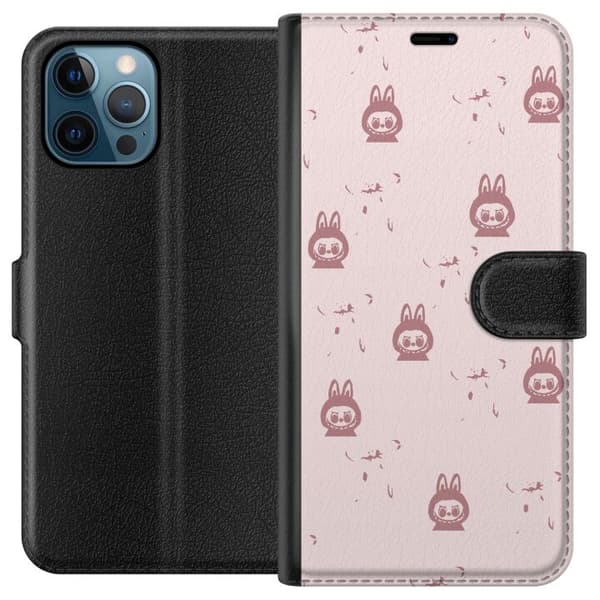 Apple iPhone 12 Pro Tegnebogsetui Labubu Neon Pop - Neonfarvet pop art monster