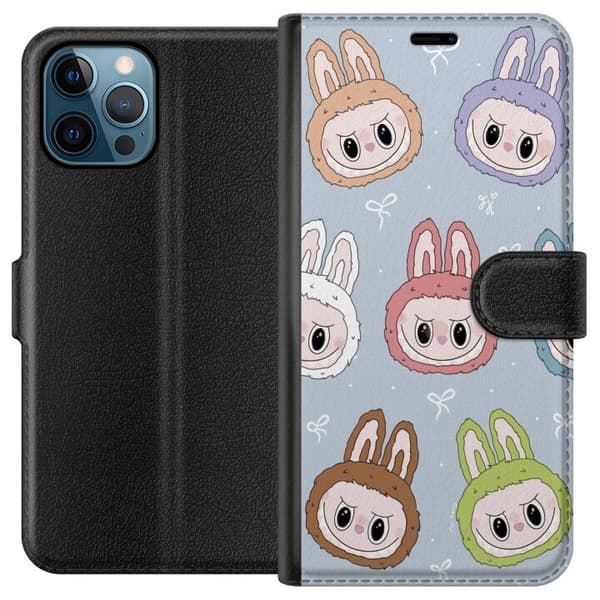 Apple iPhone 12 Pro Max Lompakkokotelo Tähtikuvioitu hirviöasenne