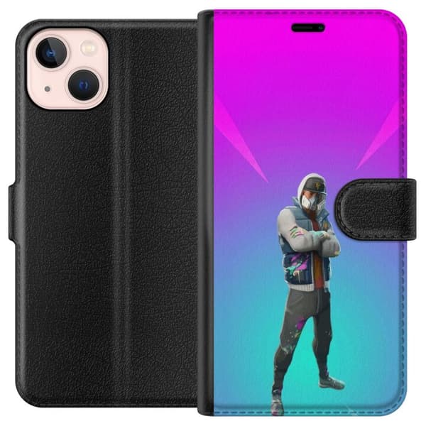 Apple iPhone 13 mini Tegnebogsetui sort ridder fortnite