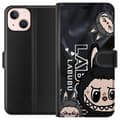 Miniatyrbillede 1 af 3: Apple iPhone 13 mini Tegnebogsetui <nl>Labubu Black Energy - Sort mønster i gade stil