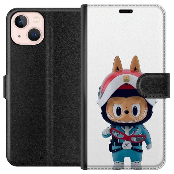 Apple iPhone 13 mini Tegnebogsetui How2work Labubu Monstre x Ultraman Blue Figur