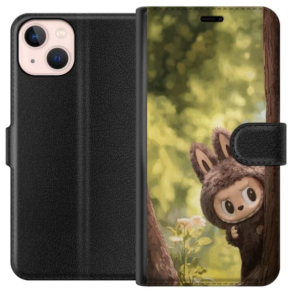 Apple iPhone 13 mini Tegnebogsetui Labubu Graffiti Vibes – Gadekunst i monsterform