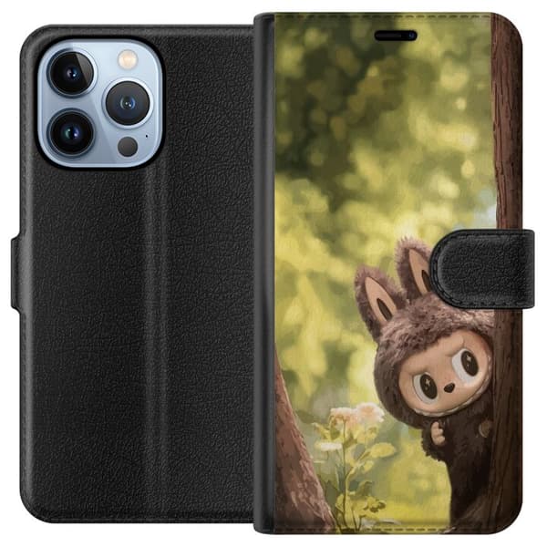 Apple iPhone 13 Pro Lompakkokotelo Labubu Graffiti Vibes – Katutaide hirviömuodossa